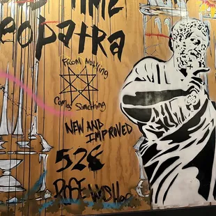 a mural on a wall