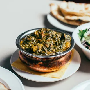 various dishes of food