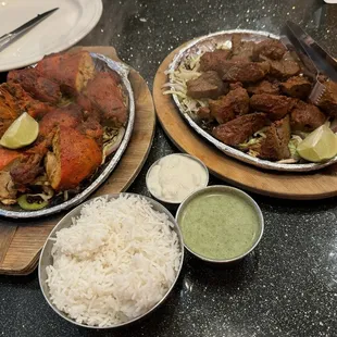 Tandoori Chicken and Lamb Boti Kabob
