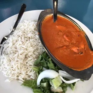 Chicken tikka masala lunch special.
