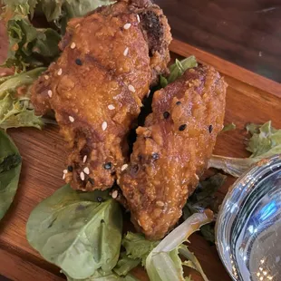 Chicken wings were delicious, recommended.