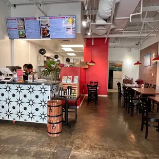 the interior of the restaurant