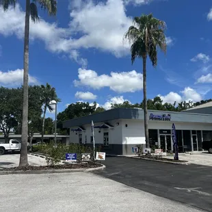 the outside of the building