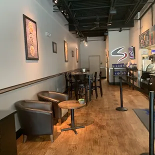 the inside of a coffee shop