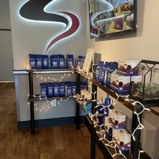 the inside of the store