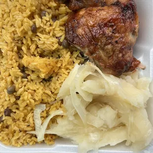 a chicken and rice dish