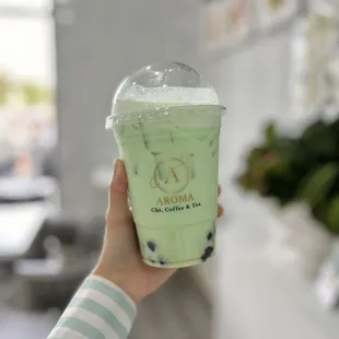 Mung Bean Milk Tea w/ Brown Sugar Boba