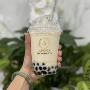 Jasmine Milk Tea with boba