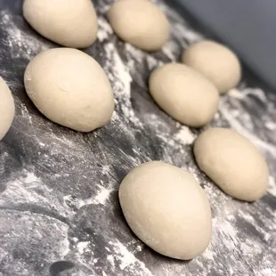 Our Neapolitan-style dough is made fresh in house