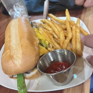 Philly cheesesteak sandwich