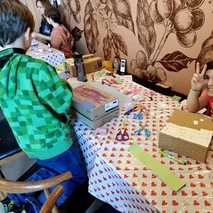 Home School group craft! Do you have a group? Contact us to use our space.