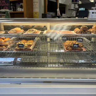 a display of baked goods
