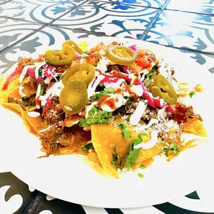 Asada Super nachos