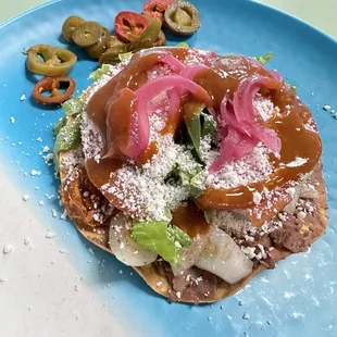 Chicken Tinga Tostada