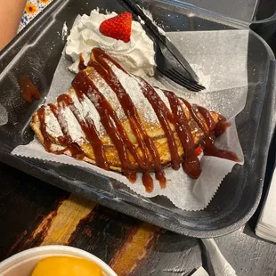 Strawberry crepe