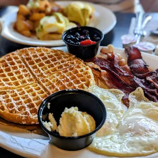 Belgium Waffle + fruit topping