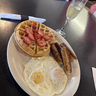 Belgium Waffle Breakfast