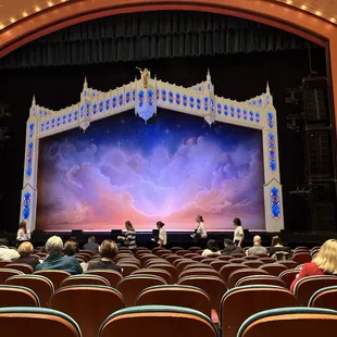 People and stage for Book of Mormon