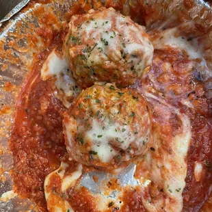 This is the $9 meatball appetizer. It is two extremely tiny meatballs. What a waste of money!