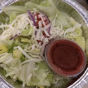 House salad with raspberry vinaigrette