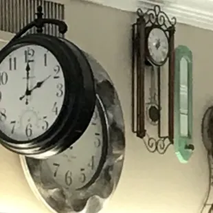 Some of the clocks hanging around