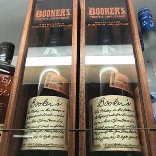 two bottles of bourbon