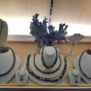 Traditional strands of Tahitian Pearls
