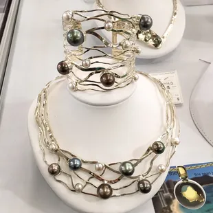 Sterling silver and tahitian Pearl