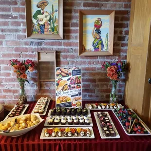 Dessert setup