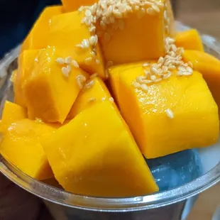 Mango sticky rice cup