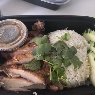 Khao man Gai Yang (Thai-Northeast style grilled chicken)