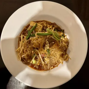 Pad Thai with beef and Chicken