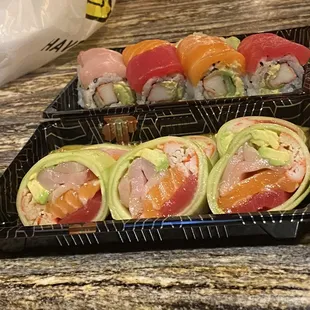 sushi, sashimi, sushi and sashimi, food