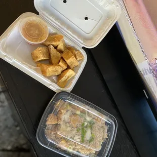 Tofu tod and Thai fried rice