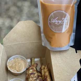 Chicken Satay &amp; Thai Tea