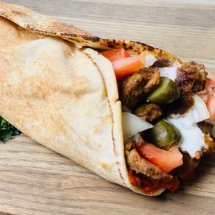 Lamb shawarma sandwich