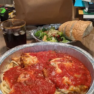 Chicken with eggplant dish.