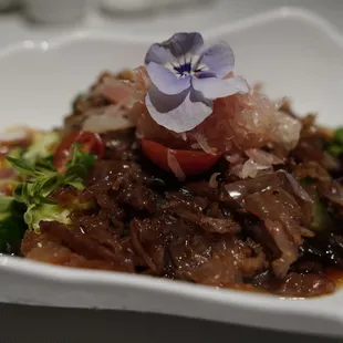 Jellyfish head with grapefruit juice