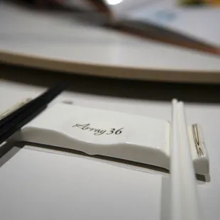 Table setting with dual chopsticks