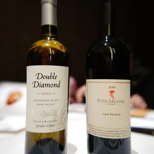 Wine Pairing for the evening - Les Pavots (Bordeux Blend) and Sauvignon Blanc