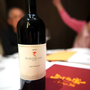 Wine Pairing for the evening - Les Pavots