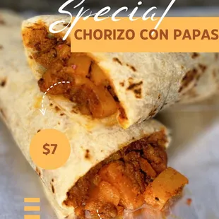 Papas con chorizo