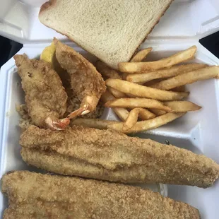 I got 2 fish and 2 shrimp plate