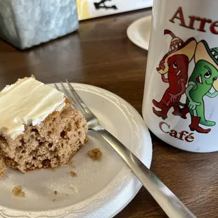 Cake and coffee while waiting for breakfast. This place is great.