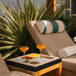 Cocktails by Rooftop Pool