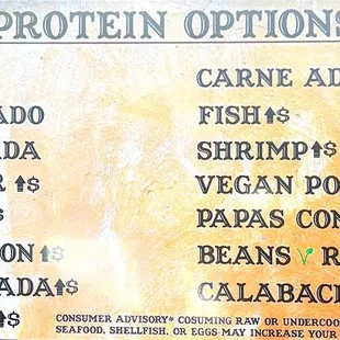 Add your protein option!
