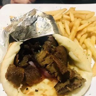Gyro and fries