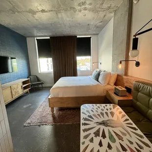 Studio room is spacious