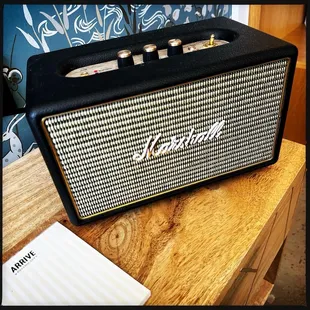 Bluetooth Marshall speaker in the room