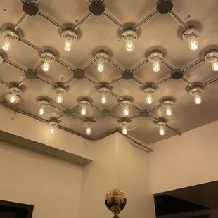 Cool lighting by the elevator